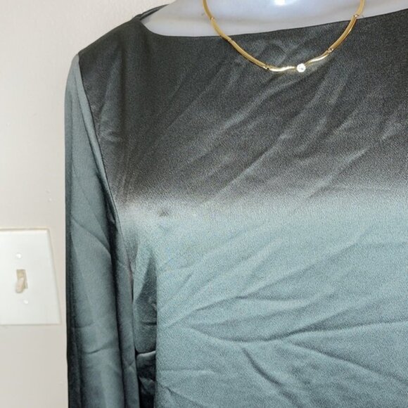H&M Long Sleeve Green Dress Size M - Picture 5 of 9